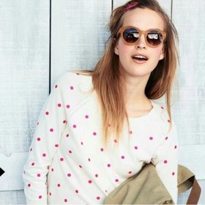 Madewell Wallace Pink Dot Sweater Top
